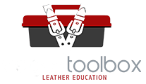 The Las Vegas Toolbox Header Logo in White Leather